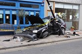 Crashed car in London