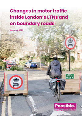 Changes in motor traffic inside London's LTNs and on boundary roads report cover