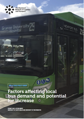 CILT 'Factors affecting local bus demand and potential for increase' report cover 