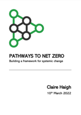 Pathways to Net Zero - Building a framework for systemic change cover image