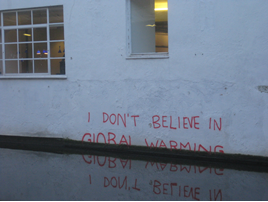 Climate change graffito