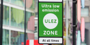 Ultra low emission zone road sign